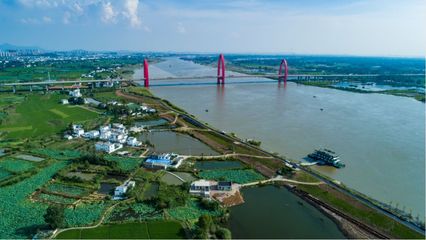 安徽馬鞍山:一河碧水穿城過