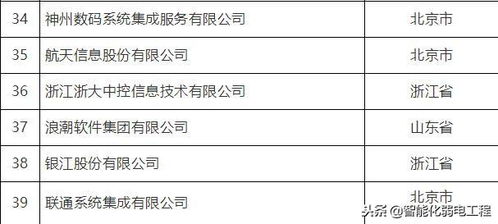 信息系統(tǒng)集成及服務(wù)大型一級(jí)企業(yè)概覽